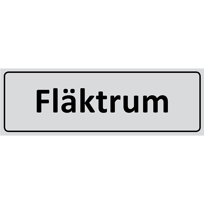 Informationsskylt Fläktrum - Unigraphics
